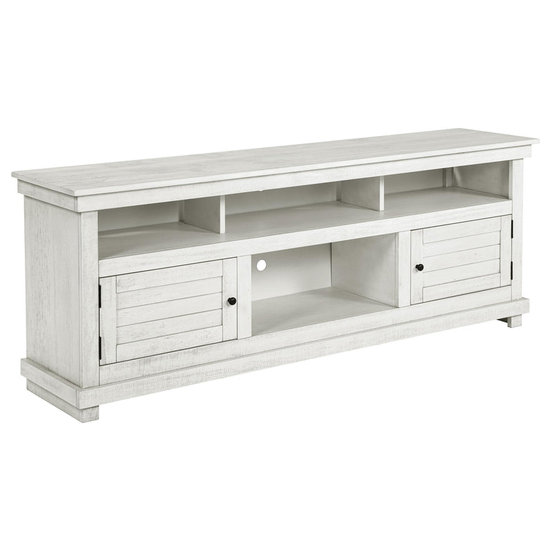  Coaster Furniture Payne 710053 70-inch TV Stand Media Console - Distressed White IMAGE 1