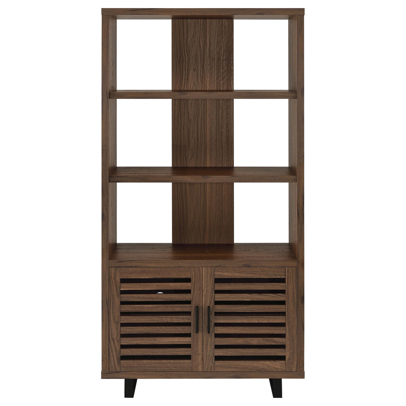  Coaster Furniture Maddox 801863 71-inch 3-shelf Cabinet Bookcase - Walnut IMAGE 3