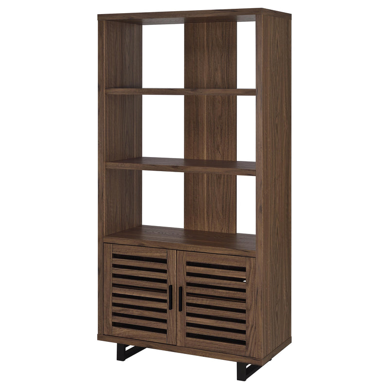  Coaster Furniture Maddox 801863 71-inch 3-shelf Cabinet Bookcase - Walnut IMAGE 4