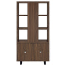  Coaster Furniture Maddox 801863 71-inch 3-shelf Cabinet Bookcase - Walnut IMAGE 7