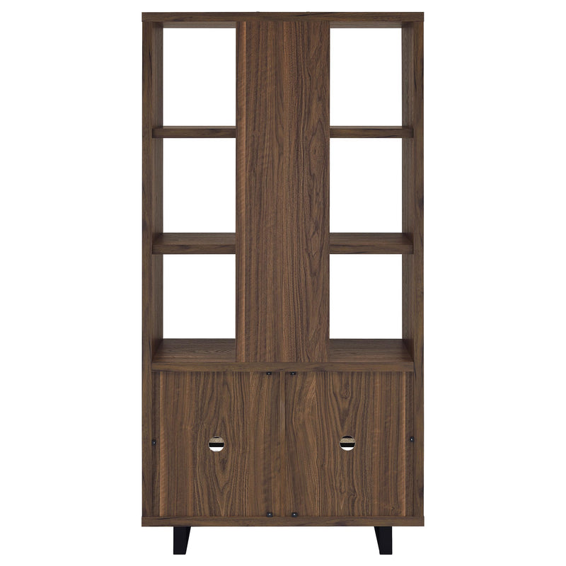  Coaster Furniture Maddox 801863 71-inch 3-shelf Cabinet Bookcase - Walnut IMAGE 7