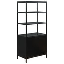 Coaster Furniture Amherst 961651 3-shelf Radio Weave Cane Metal Accent Cabinet - Black IMAGE 6