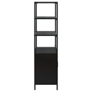 Coaster Furniture Amherst 961651 3-shelf Radio Weave Cane Metal Accent Cabinet - Black IMAGE 8
