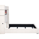 Coaster Furniture Tisdall 306032Q Upholstered Queen Flame Visualizer Bed - Cream IMAGE 6