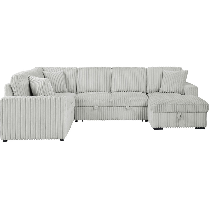  Coaster Furniture Devonshire 501208 Sleeper Sectional Sofa Storage Chaise - Grey IMAGE 5