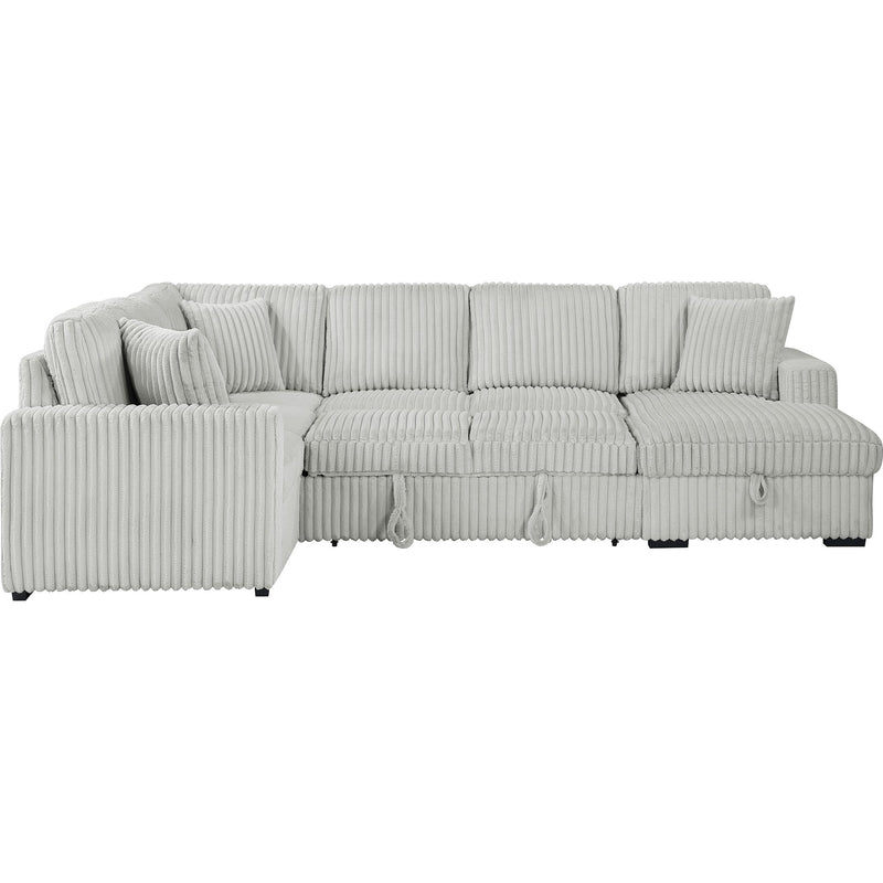  Coaster Furniture Devonshire 501208 Sleeper Sectional Sofa Storage Chaise - Grey IMAGE 6