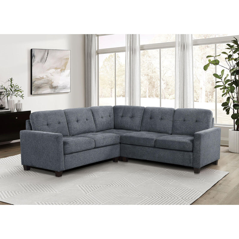  Coaster Furniture Georgina 551701-SETA 3 pc Upholstered Modular Sectional Sofa - Steel Grey IMAGE 2