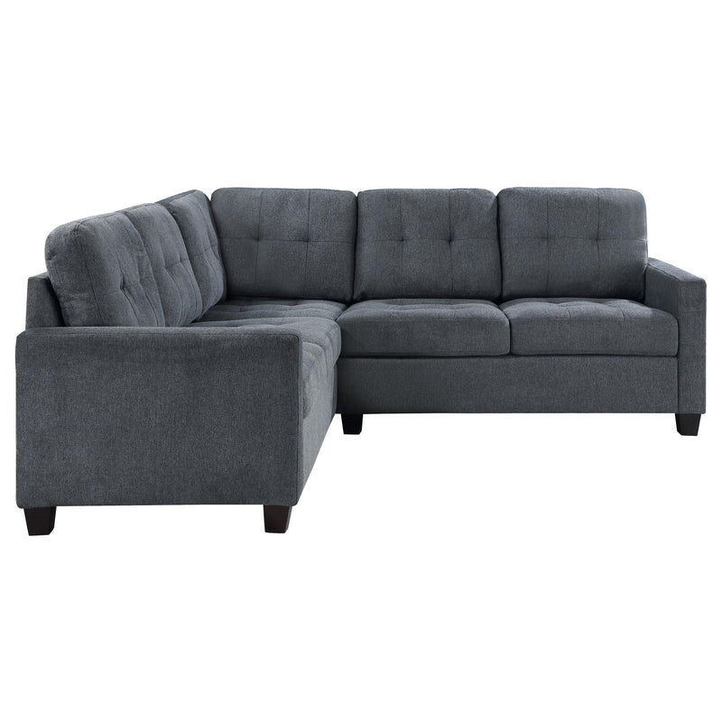  Coaster Furniture Georgina 551701-SETA 3 pc Upholstered Modular Sectional Sofa - Steel Grey IMAGE 5