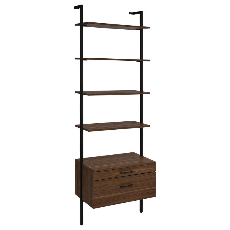  Coaster Furniture Owens 980074-S3 3-piece 96-inch Wall Mounted Bookshelf Set - Walnut IMAGE 3