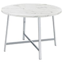120400 Coaster Carrara Faux Marble dining table