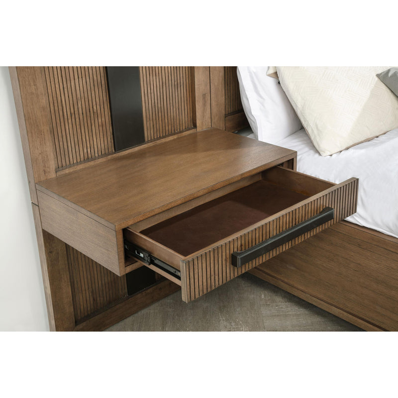  Coaster Furniture Terrace 224900KE-S3P King Wall Panel Storage Bed - Ash Brown IMAGE 6