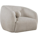  Meridian Elowen Beige Fabric Upholstered Chair IMAGE 1