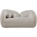  Meridian Elowen 68" Beige Fabric Upholstered Loveseat IMAGE 2