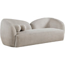  Meridian Elowen 91" Beige Fabric Upholstered Sofa IMAGE 1