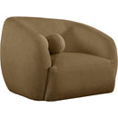  Meridian Elowen Brown Fabric Upholstered Chair IMAGE 1