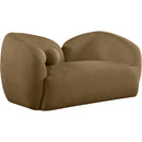  Meridian Elowen 68" Brown Fabric Upholstered Loveseat IMAGE 1