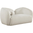  Meridian Elowen 68" Cream Fabric Upholstered Loveseat IMAGE 1