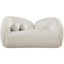  Meridian Elowen 68" Cream Fabric Upholstered Loveseat IMAGE 2