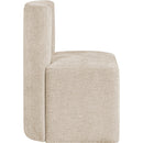  Meridian Duvina Beige Chenille Performance Fabric Upholstered Dining Chair IMAGE 4