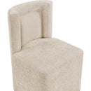  Meridian Duvina Beige Chenille Performance Fabric Upholstered Dining Chair IMAGE 6