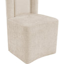  Meridian Duvina Beige Chenille Performance Fabric Upholstered Dining Chair IMAGE 7
