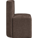  Meridian Duvina Brown Chenille Performance Fabric Upholstered Dining Chair IMAGE 4