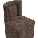  Meridian Duvina Brown Chenille Performance Fabric Upholstered Dining Chair IMAGE 6