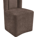  Meridian Duvina Brown Chenille Performance Fabric Upholstered Dining Chair IMAGE 7