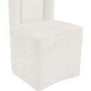  Meridian Duvina Cream Chenille Performance Fabric Upholstered Dining Chair IMAGE 7
