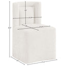  Meridian Duvina Cream Chenille Performance Fabric Upholstered Dining Chair IMAGE 9