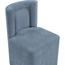  Meridian Duvina Light Blue Chenille Performance Fabric Upholstered Dining Chair IMAGE 6