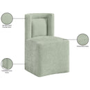  Meridian Duvina Mint Chenille Performance Fabric Upholstered Dining Chair IMAGE 10