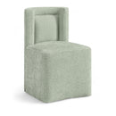  Meridian Duvina Mint Chenille Performance Fabric Upholstered Dining Chair IMAGE 1