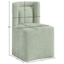  Meridian Duvina Mint Chenille Performance Fabric Upholstered Dining Chair IMAGE 9