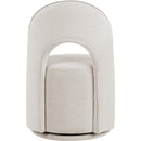  Meridian Cirelle Beige Linen Textured Performance Fabric Upholstered Dining Chair IMAGE 5