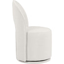 Meridian Cirelle Cream Linen Textured Performance Fabric Upholstered Dining Chair IMAGE 4