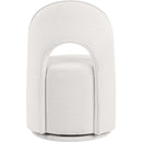  Meridian Cirelle Cream Linen Textured Performance Fabric Upholstered Dining Chair IMAGE 5