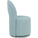  Meridian Cirelle Light Blue Linen Textured Performance Fabric Upholstered Dining Chair IMAGE 4
