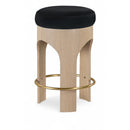  Meridian Bocceli Black Velvet Upholstered Counter Stool IMAGE 1