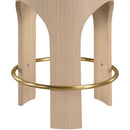  Meridian Bocceli Black Velvet Upholstered Counter Stool IMAGE 3