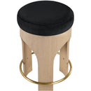  Meridian Bocceli Black Velvet Upholstered Counter Stool IMAGE 4