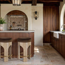  Meridian Bocceli Brown Velvet Upholstered Counter Stool IMAGE 2