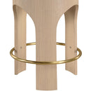  Meridian Bocceli Brown Velvet Upholstered Counter Stool IMAGE 3