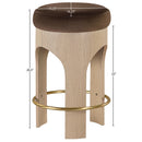  Meridian Bocceli Brown Velvet Upholstered Counter Stool IMAGE 6