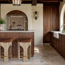  Meridian Bocceli Cognac Velvet Upholstered Counter Stool IMAGE 2