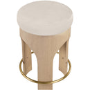  Meridian Bocceli Cream Velvet Upholstered Counter Stool IMAGE 4