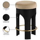  Meridian Bocceli Beige Velvet Upholstered Counter Stool IMAGE 7