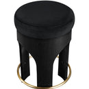  Meridian Bocceli Black Velvet Upholstered Counter Stool IMAGE 4