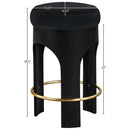  Meridian Bocceli Black Velvet Upholstered Counter Stool IMAGE 6