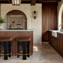  Meridian Bocceli Cognac Velvet Upholstered Counter Stool IMAGE 2